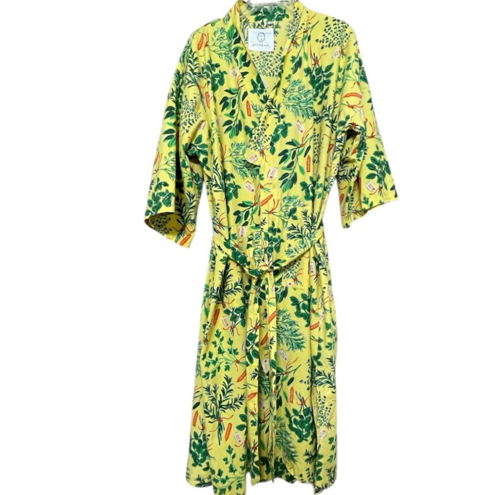 Printfresh Herb Garden Robe W/Belt  S/M